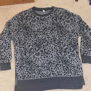 Cheetah tunic sweatshirt